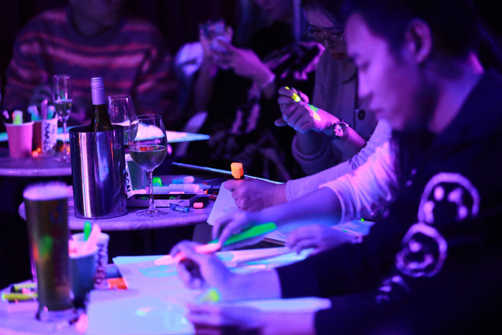 Naked Neon Life Drawing