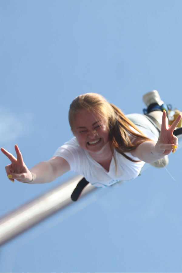 Forwards and Backwards 160ft Bungee Jump over the Lloyds Amphitheatre